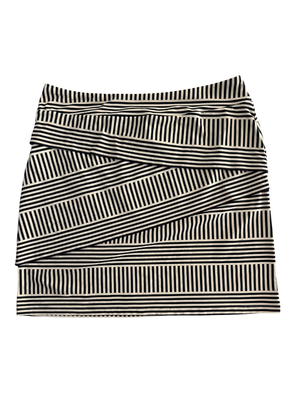 J.Mclaughlin Nicola Catalina Skirt Black Tan Catalina Cloth Size XL